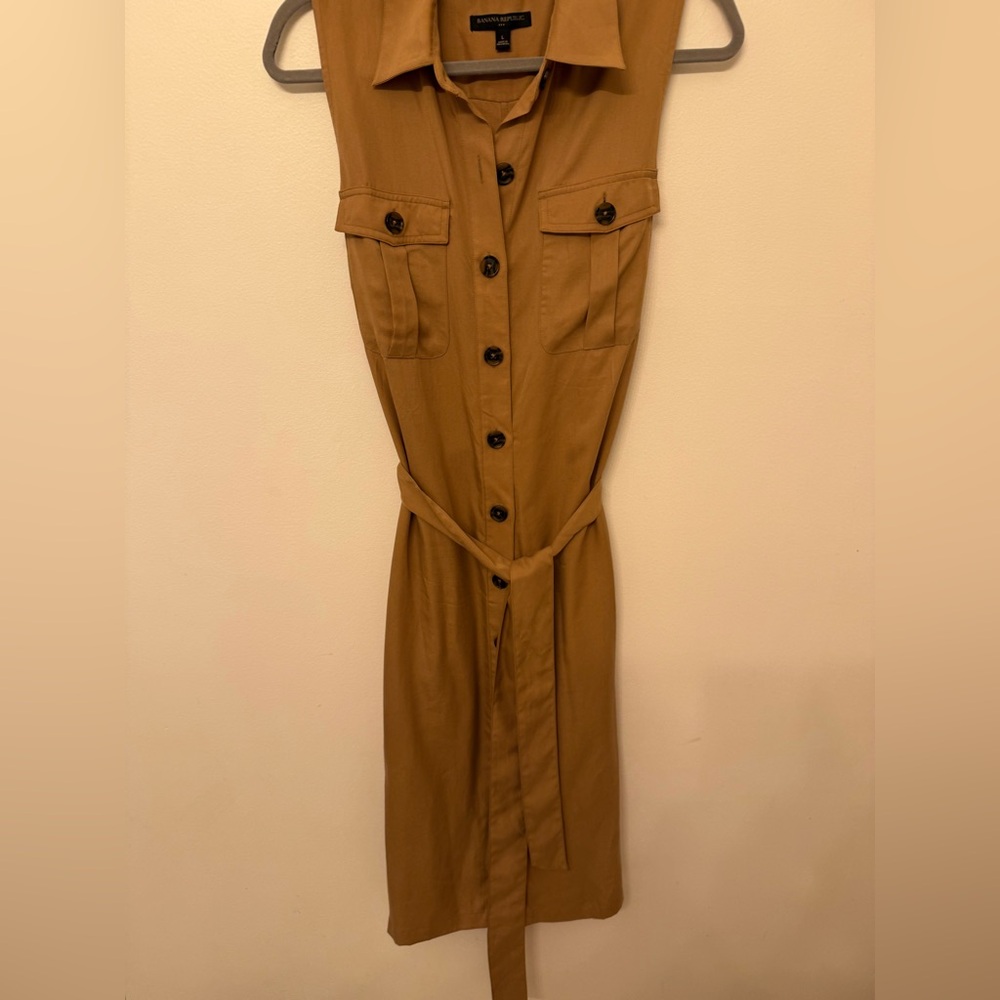 Banana Republic Tan Midi Dress